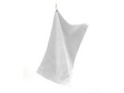 Towels Plus T68G Anvil Deluxe Hemmed Hand Towel with Corner Grommet and Hook White