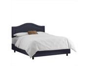 Skyline Furniture 903NBBED PWLNNNV King Inset Nail Button Bed In Linen Navy