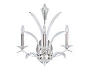 Maxim Lighting 39942BCPS Paradise 3 Light Wall Sconce in Plated Silver with Beveled Crystal