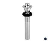 Westbrass D410 2 08 Lift and Turn Lav Drain with Overflow Holes Pewter