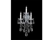 Crystorama Lighting 4423 CH CL S Maria Theresa Collection Wall Sconce Polished Chrome