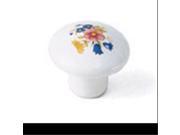 Laurey 1442 1.38 in. White Porcelain With Flowers Knob Pack of 25