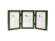Lawrence Frames 756046T Hinged Triple Wood Picture Frame Gallery Green 0.67 in.