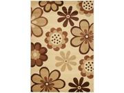 Safavieh PRL4812A 27 2 ft. 4 in. x 6 ft. 7 in. Country Floral Porcello Ivory Brown Runner Rug