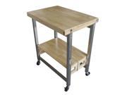 Oasis Concepts KK 2001T4 NTL Flip And Fold Island Stainless Steel And Wood Natural