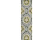 Momeni 27099 Suzani Hook Chinese Hand Hook Rug Grey 2 ft. 3 in. x 8 ft.
