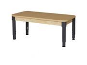 Wood Designs HPL2448A1217C6 Mobile Rectangle High Pressure Laminate Table With Adjustable Legs 14 19 in.