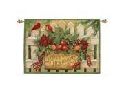 Manual Woodworkers and Weavers JCPD HWHHOL Happy Holiday Tapestry Wall Hanging Horizontal 36 X 26 in.