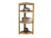 Regency FFC3412MO 34 In. High Corner Folding Bookcase Medium Oak