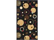 Safavieh PRL6851 9091 2 2 x 3 ft. 7 in. Country Floral Porcello Black Multicolor Accent Rug