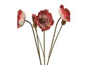 Distinctive Designs DH 444 DKANPC DIY Flower 26 in. L Dark Mauve Artificial French Poppy 1 Bloom 1 Bud Pack of 12