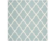 Safavieh DHU634C 6SQ 6 x 6 ft. Square Contemporary Dhurries Light Blue And Ivory Flatweave Rug