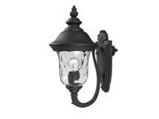 Z Lite 533S BK Outdoor Wall Light Black Aluminum Glass