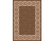 IMS 26072320408112 Barrymore Pattern Heavyweight Outdoor Patio Rug Brown Beige 8 x 11 ft.