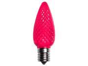 Queens of Christmas C9 DIM RETRO PI C9 DIM RETRO PI C9 Dimmable Faceted Pink LED Retrofit Lamp with 5 internal LEDs and an E17 Base