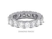 Diamond Traces UD EWB100 1431 14K White Gold 4 Prong Setting 5.11 Carat Total Natural Diamonds Classic Eternity Ring