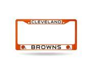 Cleveland Browns Metal License Plate Frame Orange