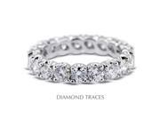 Diamond Traces UD EWB299 3981 14K White Gold 4 Prong Setting 1.26 Carat Total Natural Diamonds Classic Eternity Ring