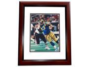 8 x 10 in. Kevin Carter Autographed St. Louis Rams Photo Mahogany Custom Frame