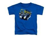 Trevco Batman Batmobile Short Sleeve Toddler Tee Royal Blue Large 4T