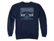 Trevco Star Trek Starfleet Asademy Earth Adult Crew Sweat Tee Navy Small