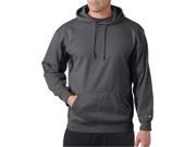 Badger 1465 Drive Polyester Fleece Hooded Pullover Graphite and Black Large