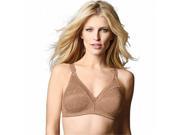 Sheer Latte Bali Double Support Lace Wirefree Bra with Spa Closure Size 36D