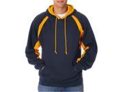 Badger 1262 Hook Hooded Sweatshirt Navy and Gold Extra Small