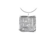 Fine Jewelry Vault UBPDS85638AGH Rhodium Plating 925 Sterling Silver Vintage Letter H Initial Pendant Necklace