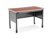 OFM 66120 CHY Mesa Series Training Table Desk with Drawers 27.75 x 47.25 in. Cherry