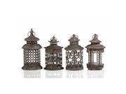 Zodax CH 3697S Antique Rusted Pagoda Lanterns