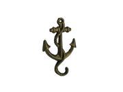 Handcrafted Model Ships K 652 gold 5 in. Cast Iron Anchor Hook Rustic Gold