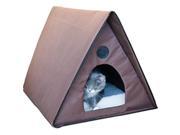 K h Pet Products 043253 Outdoor Heated Multi Kitty Aframe Chocolate 20 In.
