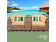 TKC Laguna 3 Piece Outdoor Wicker Patio Furniture Set