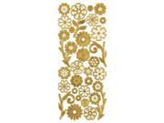 Hot Off The Press HOTP2078 3 D Flowers Gold
