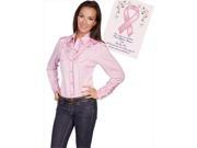 Scully PL 654 PIN M Womens Embroidered Yoke Long Sleeve Western Show Shirt Pink Medium
