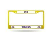 LSU Tigers Metal License Plate Frame Yellow