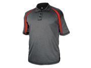 Badger 3347 Adult Fusion Three Button Polyester Polo T Shirt Carbon Red Medium
