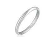 SuperJeweler JWL5018 z9 Platinum 2.5Mm Half Round Comfort Fit Band. Size 5 Size 9