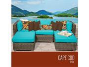 TKC Cape Cod 5 Piece Outdoor Wicker Patio Furniture Set