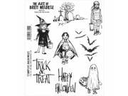 Stampers Anonymous BWC013 Brett Weldele Cling Stamps 7 x 8.5 in. Trick Or Treaters