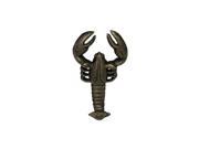 Handcrafted Model Ships G 54 792 GOLD 5 in. Cast Iron Wall Mounted Lobster Hook Rustic Gold