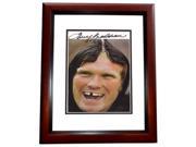 7 x 11 in. Terry Bradshaw Autographed Pittsburgh Steelers Photo Mahogany Custom Frame