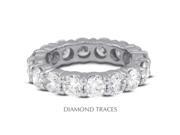 Diamond Traces UD EWB100 5463 18K White Gold 4 Prong Setting 2.86 Carat Total Natural Diamonds Classic Eternity Ring