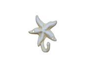 Handcrafted Model Ships K 1112 starfish AW 6 in. Cast Iron Starfish Hook Antique White