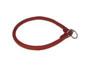 Dogline L1320 3 20 L x 0.38 W in. Round Leather Choke Collar Red