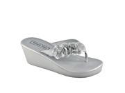 Benjamin Walk 113MO_07.0 Sharkle Eva Wedge Shoes in Silver Size 7
