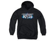 Trevco Infinite Crisis Ic Blue Youth Pull Over Hoodie Black Medium