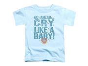 Trevco Dubble Bubble Cry Like A Baby Short Sleeve Toddler Tee Light Blue Large 4T