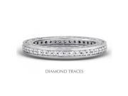 Diamond Traces UD EWB452 6115 18K White Gold Pave Setting 0.66 Carat Total Natural Diamonds Vintage Eternity Ring